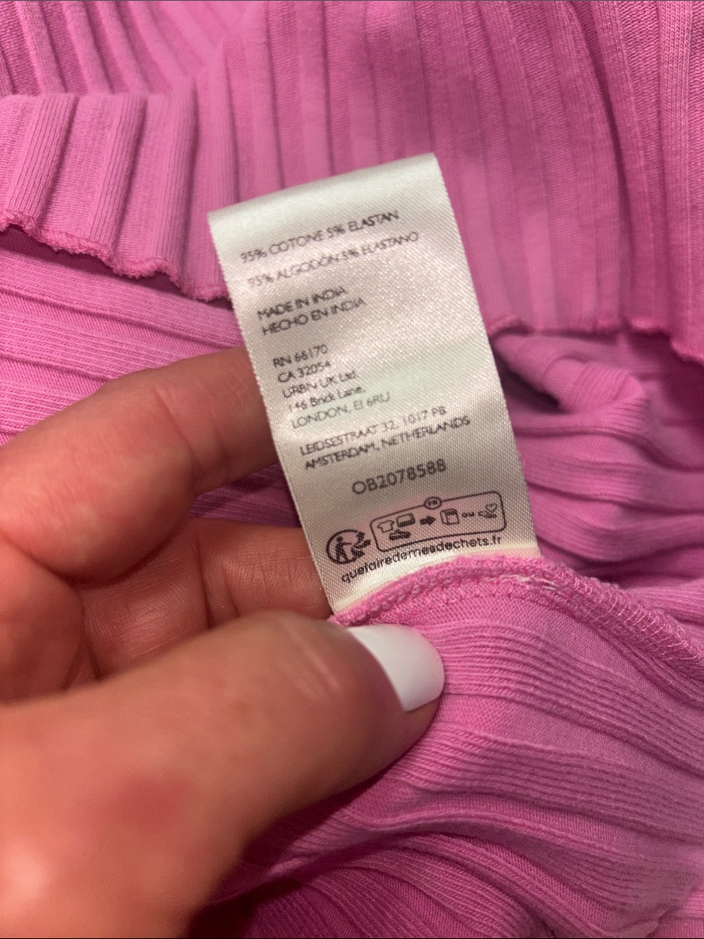 Free People Tilly Rib Button-Up Top Pink Size Large - Picture 6 of 6